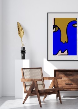 Blue Gold Face