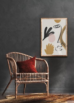 Abstract floral face