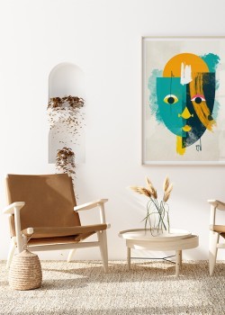 Abstract colorful mask