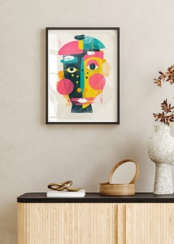 Abstract colorful face