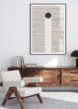 Μαύρος κύκλος σε φόντο με μαύρες γραμμές