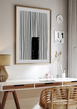 Μαύρο ορθογώνιο με κάθετες μαύρες γραμμές