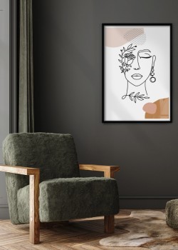 Γυναικείο πρόσωπο, κρυμμένο από λουλούδι