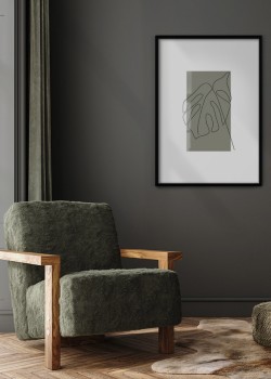 Φύλλο σε γκρι φόντο