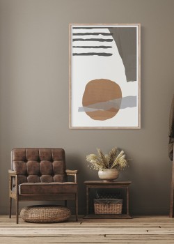 Καφέ κύκλος με γραμμές