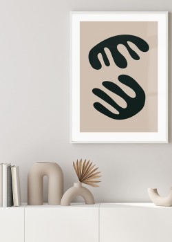 Black abstract leaves