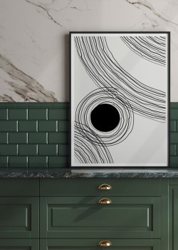 Κύκλος που τον περιτριγυρίζουν γραμμές