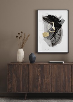 Gold black abstract