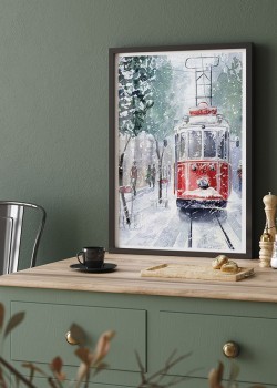 Χιονισμένο τραμ