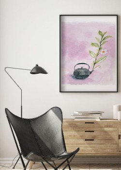 Kettle με λουλούδι