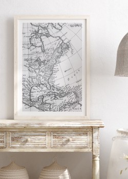 Χάρτης με την ακτογραμμή του Ατλαντικού