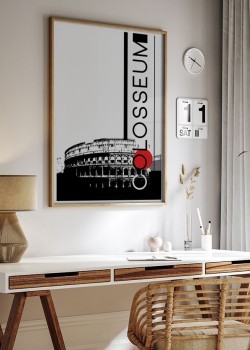 Colosseum with red cycle