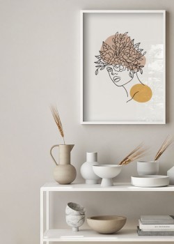 Πρόσωπο με σύνθεση λουλουδιών