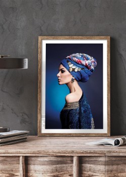 Γυναίκα με μπλε τουρμπάνι