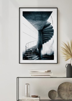 Γκρι γυριστή σκάλα