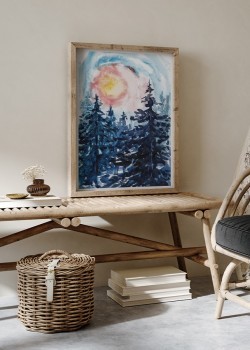 Ηλιοβασίλεμα στα έλατα