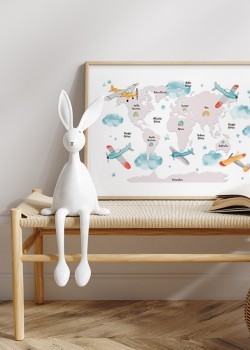 Παγκόσμιος χάρτης με αεροπλάνα