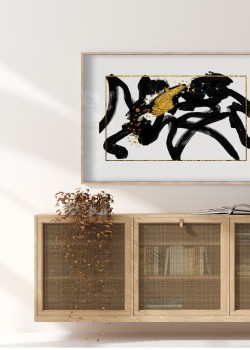 Αφηρημένες μαύρες πινελιές