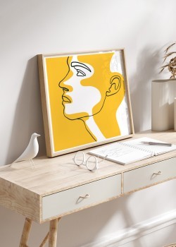 Yellow & white man face