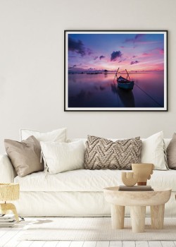 Βάρκα στο ηλιοβασίλεμα