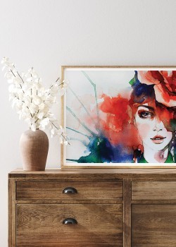 Πολύχρωμο πορτρέτο γυναίκας