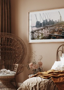 Γέφυρα του Μπρούκλιν όταν ο ήλιος ανατέλλει