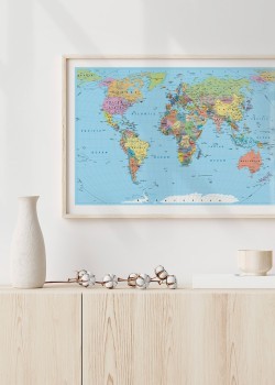 Έγχρωμος παγκόσμιος χάρτης