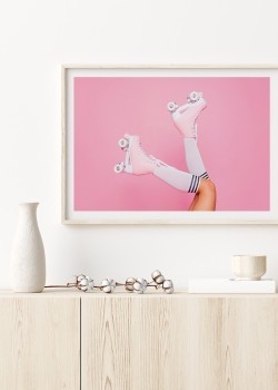 Ροζ roller skates