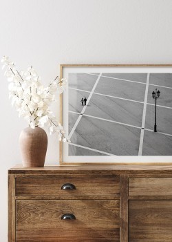 Πανοραμική λήψη ενός πεζόδρομου