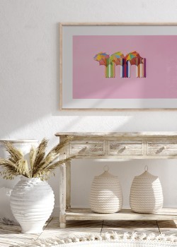 Πολύχρωμες πετσέτες με ομπρέλες