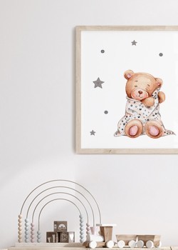 Καφέ αρκουδάκι με αστέρια