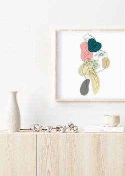 Abstract colorful faces