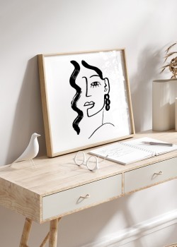 Woman with half face