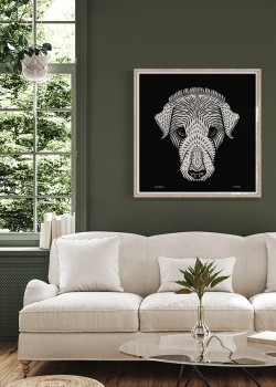 Ασπρόμαυρη μουσούδα σκύλου