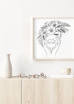 Πρόσωπο με λουλούδια