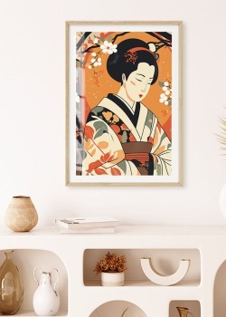 Geisha in kimono
