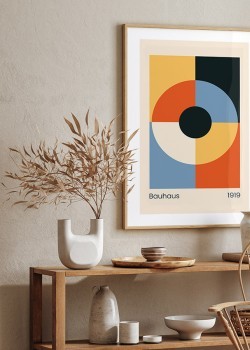 Colorful geometric eye