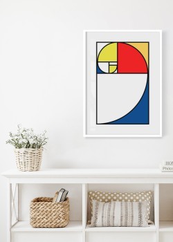 Fibonacci spiral Bauhaus design