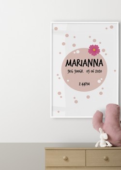 Κύκλος με μωβ λουλούδι