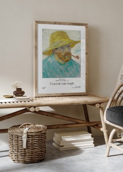 Self-Portrait with Pipe and Straw Hat