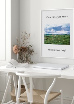 Wheat Fields with Stacks