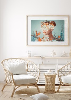 Floral πρόσωπο γυναίκας