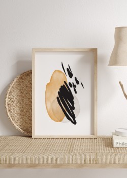 Abstract μαύρη πινελιά