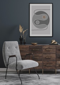 Γκρι abstract κύκλος