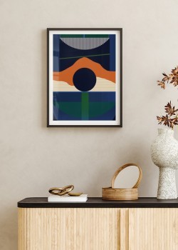 Μπλε κύκλος σε μοντέρνα σύνθεση