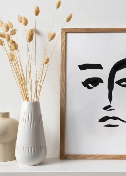 Μαύρο σκίτσο προσώπου