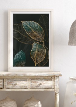 Χρυσά τροπικά φύλλα