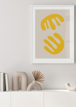 Yellow abstract plants