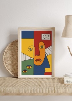 Πολύχρωμο αφηρημένο πρόσωπο