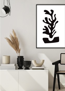 Black abstract plant